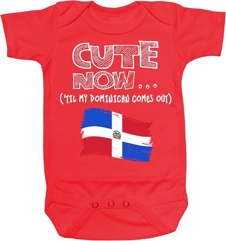 Flag Baby Infant Bodysuit 'Til My Dominican Comes Out Kids Culture Heritage Clothing Cotton NB-18M in Saudi Arabia