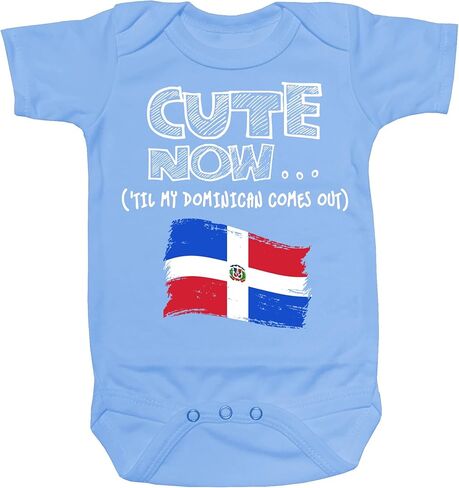 Flag Baby Infant Bodysuit 'Til My Dominican Comes Out Kids Culture Heritage Clothing Cotton NB-18M in Saudi Arabia