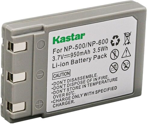 بطارية Kastar بديلة لحزمة واحدة لكونيكا DR-LB4، بطارية مينولتا NP-500 NP-600، كونيكا ريفيو KD-310 KD-310Z KD-400Z KD-410Z KD-500Z KD-510Z، Minolta DiMage G400، DiMage G500، كاميرا DiMage G600 in Kuwait