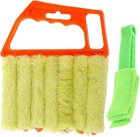 Operitacx 2pcs Handheld Cleaning Brush Set 7-Finger Blinds Brush Window Shutter Vent Dusting Tool in Kuwait