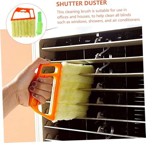 Operitacx 2pcs Handheld Cleaning Brush Set 7-Finger Blinds Brush Window Shutter Vent Dusting Tool in Kuwait