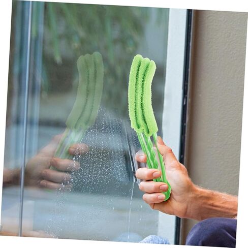 Operitacx 2pcs Handheld Cleaning Brush Set 7-Finger Blinds Brush Window Shutter Vent Dusting Tool in Kuwait