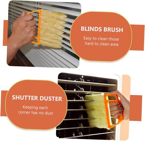 Operitacx 2pcs Handheld Cleaning Brush Set 7-Finger Blinds Brush Window Shutter Vent Dusting Tool in Kuwait