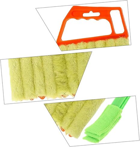 Operitacx 2pcs Handheld Cleaning Brush Set 7-Finger Blinds Brush Window Shutter Vent Dusting Tool in Kuwait