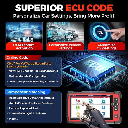 إطلاق X431 CRP919E ELITE OBD2 SCANNER ، 2025 أداة المسح الضوئي ثنائي الاتجاه مثل CRP919EBT ، CANFD & DOIP ، ترميز ECU ، 35+ خدمة ، اختبارات نشطة ، جميع تشخيص النظام ، FCA Autoauth ، BST360 & TPM in Kuwait