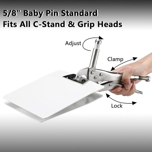 Frienda Duckbill Clamp 7 "تأثير لوحة مسطحة المشبك مع 5/8" مقبض فولاذي لقفل الطفل للتصوير الفوتوغرافي C حامل أدوات تعديل التروس أدوات التثبيت التي تحمل أعلام لوح الرغوة عاكسات النجارة in Kuwait
