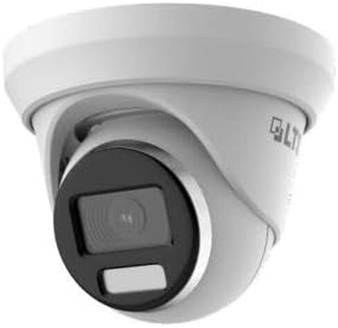 LTS CMHT1782-28LF 8MP 4K كاميرا برجية IR/White Light DWDR ICR كاميرا أمان خارجية TVI/AHD/CVI/CVBS PAL/NTSC نظام مراقبة تناظري مع عدسة ثابتة 2.8 مم، معدن/بلاستيك in Kuwait