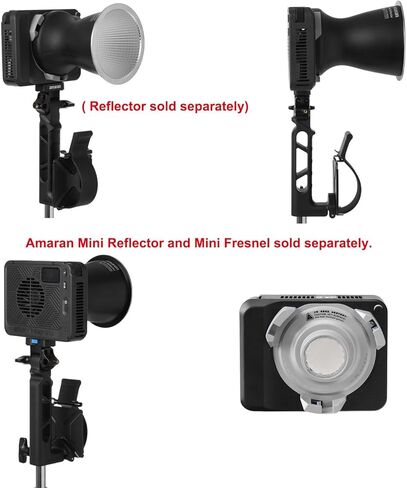 Amaran Ray 120c مصباح فيديو RGB بالألوان الكاملة، 120 وات مصباح LED مدمج لتركيب Bowens Mount COB مع Octa Dome 30 Softbox، CCT 1,800K-20,000K، التحكم في التطبيق للتصوير الفوتوغرافي، البث المباشر in Kuwait