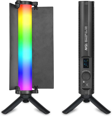 إضاءة فيديو LED من LICAEVEY، إضاءة تصوير فوتوغرافي 1900LUX مع حامل ثلاثي القوائم، 1800-90000K ضوء متدفق قابل للتعتيم لتسجيل الفيديو وصالونات الحلاقة والبودكاست in Kuwait