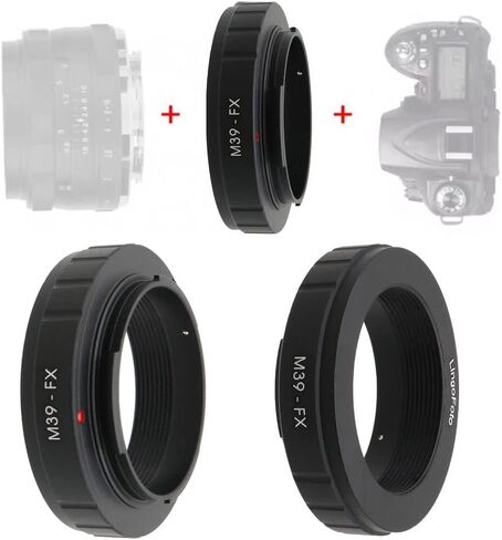 حلقة محول العدسة M39-FX لعدسة Leica M39 L39 المثبتة على المسمار ولكاميرا Fuji X Mount X-A1/X-A2/X-A3/X-E1/X-E2/X-Pro1/X-Pro2 حلقة محول العدسة المعدنية محول التركيز اليدوي حلقة محول Ringocus in Kuwait