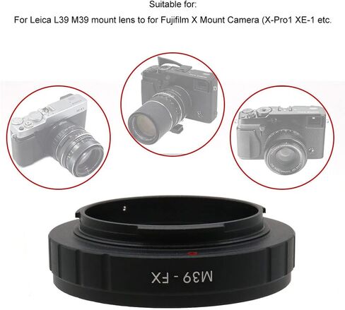 حلقة محول العدسة M39-FX لعدسة Leica M39 L39 المثبتة على المسمار ولكاميرا Fuji X Mount X-A1/X-A2/X-A3/X-E1/X-E2/X-Pro1/X-Pro2 حلقة محول العدسة المعدنية محول التركيز اليدوي حلقة محول Ringocus in Kuwait