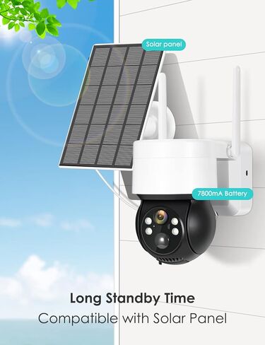 Outdoor Security Camera, 2K/3MP Night Vision Security Cameras Wireless Outdoor with PIR Motion Sensor IP66 Waterproof Solar Camera Security Outdoor(Black) in Saudi Arabia
