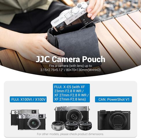 حافظة Fuji X100VI، حقيبة سفر للكاميرا لـ Fuji X-E5 XE5 X100VI X100V X100F X100S، حقيبة حمل واقية لكاميرا Canon PowerShot V1 المدمجة وحقيبة تخزين ملحقات بطارية الكاميرا مع إغلاق مغناطيسي in Kuwait