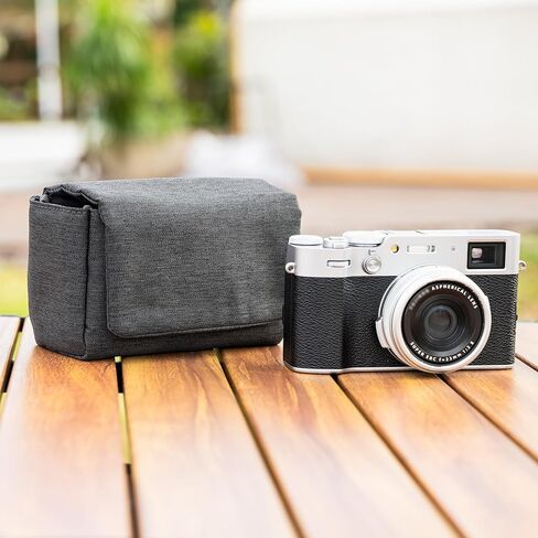 حافظة Fuji X100VI، حقيبة سفر للكاميرا لـ Fuji X-E5 XE5 X100VI X100V X100F X100S، حقيبة حمل واقية لكاميرا Canon PowerShot V1 المدمجة وحقيبة تخزين ملحقات بطارية الكاميرا مع إغلاق مغناطيسي in Kuwait