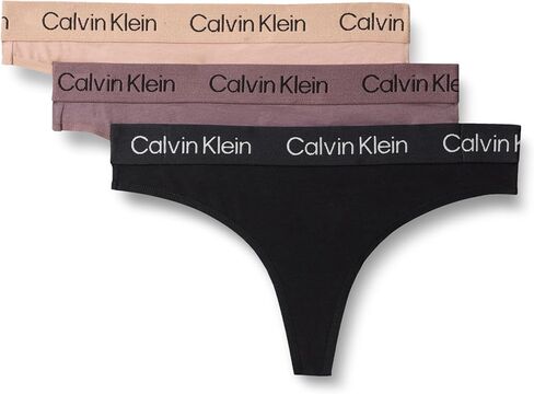 Calvin Klein womens Cotton Stretch Renewed Thong Panties, 3 Pack in Saudi Arabia
