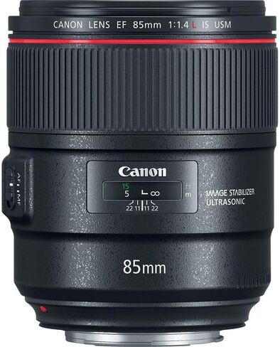 Canon EF 85mm f/1.4L هي عدسة USM | صورة احترافية من سلسلة L-Series مع فتحة عدسة f/1.4 سريعة وتثبيت الصورة البصرية والتركيز البؤري التلقائي USM | للصور الشخصية وحفلات الزفاف (2271C002) + محول EF-EOS R + المزيد in Kuwait