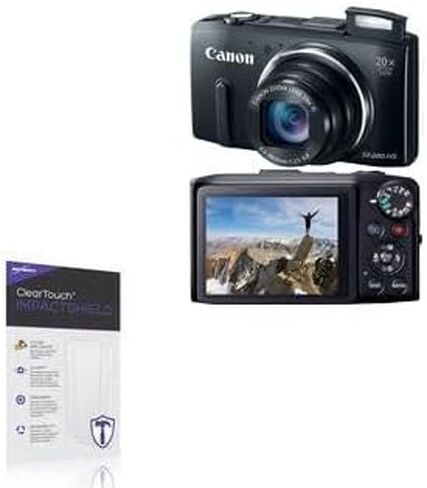 واقي شاشة BoxWave متوافق مع Canon Powershot SX280 HS - ClearTouch ImpactShield (عبوتان)، واقي شاشة مرن لا يمكن اختراقه in Kuwait