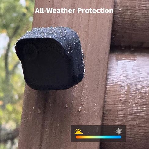 Tonton Silicone Case Cover for All-New Blink Outdoor 4 (4th Gen), Weatherproof Silicone Protective Skin with Sun Hood, Full Camera Protection for Blink Outdoor 4 Smart Security Camera, Black (1 Pack) in Saudi Arabia