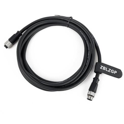 M12 A-Coded 12 دبوس ذكر إلى أنثى كابل إشارة محمية بمستشعر الطيران لكاميرا Cognex كابل إيثرنت صناعي I/O تمديد RS-232 (ذكر إلى أنثى، 2M/6.6FT) in Kuwait