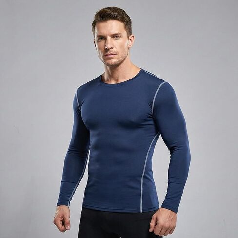 Men’s Long Sleeve Compression Shirt – Quick-Dry Athletic Baselayer for Running, Training & Fitness in Saudi Arabia