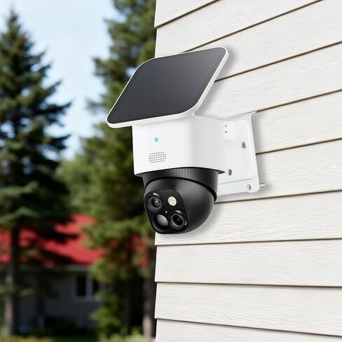 حامل جانبي من الفينيل متوافق مع Eufy SoloCam S340/E30/E42، Eufy 4G LTE Cam S330، حامل كاميرا بدون مثقاب مقاوم للطقس للتركيب في الهواء الطلق، سهل التركيب (عبوة واحدة-أبيض) in Kuwait