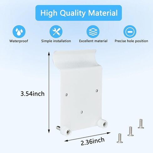 حامل جانبي من الفينيل متوافق مع Eufy SoloCam S340/E30/E42، Eufy 4G LTE Cam S330، حامل كاميرا بدون مثقاب مقاوم للطقس للتركيب في الهواء الطلق، سهل التركيب (عبوة واحدة-أبيض) in Kuwait