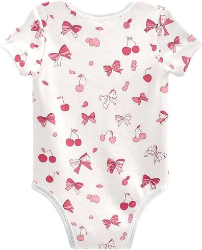 Baby Girls Boys Bodysuit Cute Highland Cows Pattern Short Sleeve Jumpsuit Bodysuit Infant Clothes for 0-24M in Kuwait