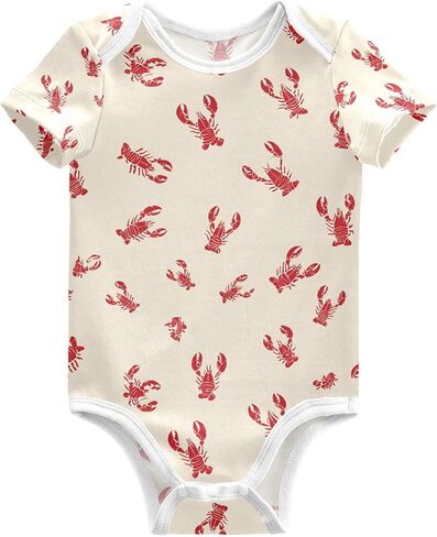 Baby Girls Boys Bodysuit Cute Highland Cows Pattern Short Sleeve Jumpsuit Bodysuit Infant Clothes for 0-24M in Kuwait
