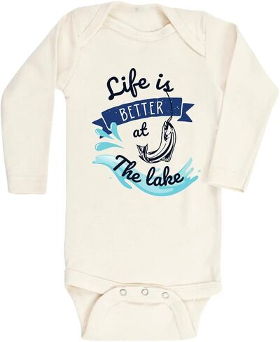 Life is Better At The Lake Baby Onesie® Cute Bodysuit Fishing Kids Shirt 83 in Saudi Arabia