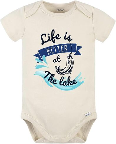 Life is Better At The Lake Baby Onesie® Cute Bodysuit Fishing Kids Shirt 83 in Saudi Arabia
