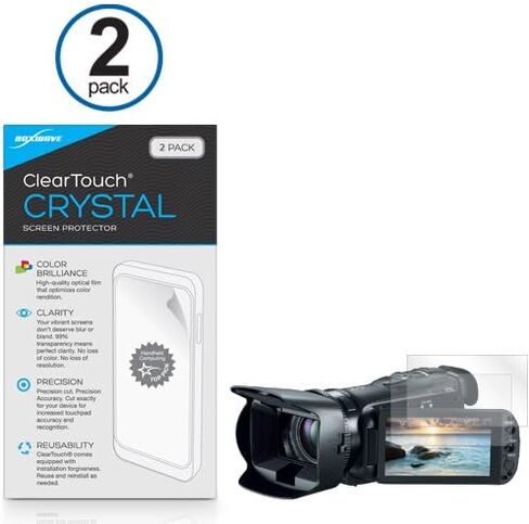 واقي شاشة BoxWave متوافق مع Canon Vixia HF G20 - ClearTouch Crystal (عبوتان)، غلاف فيلم عالي الدقة - يحمي من الخدوش in Kuwait