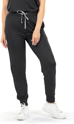 Meidiero Scrubs Pants for Women, Soft Stretch Jogger Pants with 3 Pockets, Yoga Waistband, Semi-Slim Fit Women's Scrub Pant in Saudi Arabia
