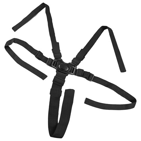 5 Point Harness Seat Belt for Kids,High Chair Straps Adjustable Harness Strap Belt Strap Belt Kit Shoulder Strap Belts Replacement for High Chair Belt(Black) in Saudi Arabia