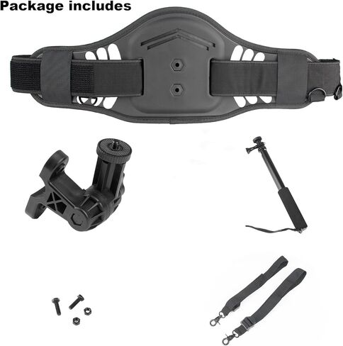 Camera Waist Belt + 90cm Selfie Stick for GoPro for Insta360 for DJI for Fusion Action Camera/Panorama Camera Outdoor Holder Waistband Hands Free Mount Bracket Strap in Saudi Arabia