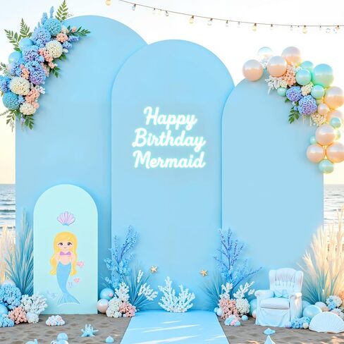 Ivory Arch Covers 3 Set - 6FT, 6.6FT, 7.2FT Ivory Arch Backdrop Cover Spandex Wedding Arch Stand Covers for Bridal Shower Wedding Baby Shower Birthday Party Banquet Photo Background Decorations in Saudi Arabia