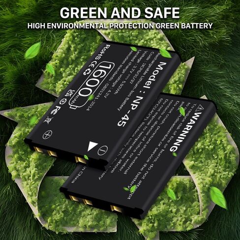 2 Pack Batteries for Fujifilm NP-45A, NP-45B, NP-45S, 2025 New Upgrade 1600mAh High Capacity Battery for Fujifilm FinePix XP20, Compatible with Arctis Nova Pro Wireless Multi-System Gaming Headset in Kuwait