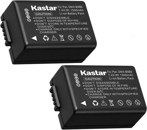 Kastar 2 حزمة بطارية لباناسونيك DMW-BMB9E DMW-BMB9 BMB9 DMW-BMB9PP Lumix DMC-FZ100 DMC-FZ100GK DMC-FZ100K DMC-FZ40 DMC-FZ45 DMC-FZ48 DMC-FZ60 DMC-FZ62 DMC-FZ70 DMC-FZ72 DMC-FZ150 DC-FZ80 DC-FZ85 in Kuwait