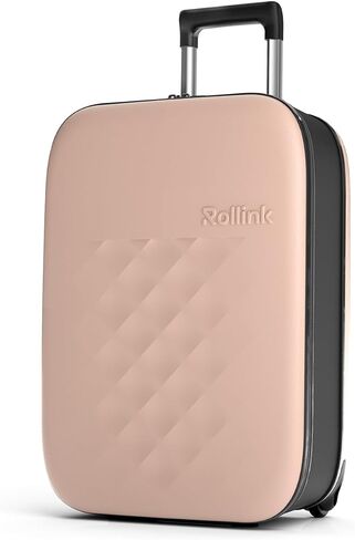 Rollink Flex Vega Cabin Plus Fully Collapsible Suitcase - Hardshell, Silent, Coated Wheels for Smooth Gliding, Scratch, Water & Impact Resistant Carry-On 21-Inch (11.8 Gal volume), Atlantic Blue in Saudi Arabia
