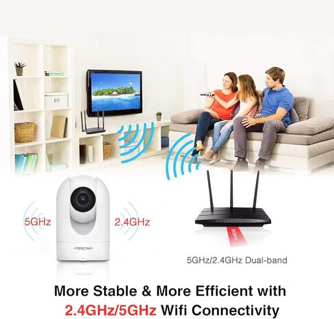 كاميرات مراقبة واي فاي FOSCAM 3K بدقة 5 ميجابكسل، مع تكبير رقمي 6X وكاميرا داخلية IP WiFi بدقة 4 ميجابكسل مع اكتشاف الإنسان بالذكاء الاصطناعي واكتشاف الصوت in Kuwait