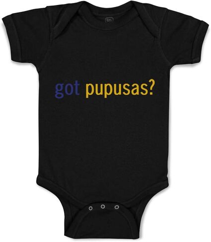 Cute Rascals Baby Bodysuit Got Pupusas Flatbread from El Salvador Funny Humor Funny Boy & Girl Baby Clothes Cotton Black Design Only Newborn in Kuwait