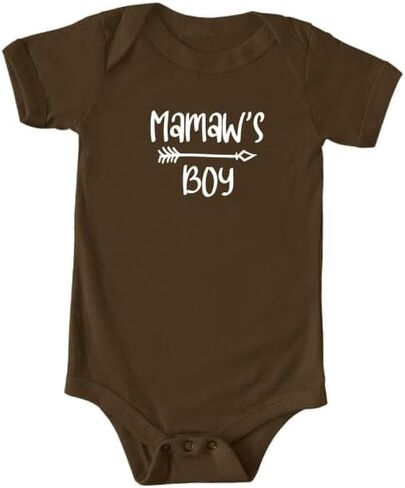 بدلة أطفال ملونة قابلة للتخصيص من Mamaw's Boy، هدية استحمام الطفل، هدية الكشف عن جنس الرضيع، ملابس حفيد جديدة in Kuwait