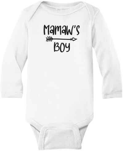 بدلة أطفال ملونة قابلة للتخصيص من Mamaw's Boy، هدية استحمام الطفل، هدية الكشف عن جنس الرضيع، ملابس حفيد جديدة in Kuwait