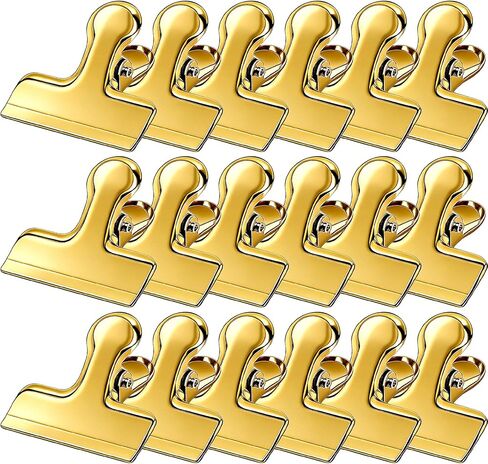 Chip Clips, 18 Pack Stainless Steel Bag Clips, Heavy Duty Snack Bread Coffee Clip, Air Tight Seal Food Clip Clamp Office Paper Clamps for Food Packages, Kitchen, Office, Home, Fridge in Saudi Arabia