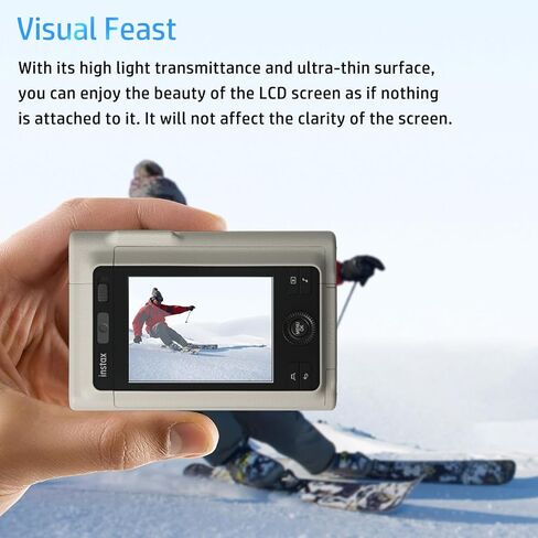 NOUKAJU [3 عبوات] واقي شاشة لـ instax mini LiPlay HD من الزجاج المقسى، صلابة 9 ساعات، خدش، مضاد لبصمات الأصابع، واقي فيلم زجاجي مقوى لكاميرا INSTAX Mini LIPLAY Plus الفورية in Kuwait