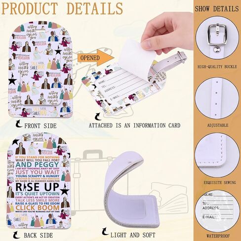 Musical Theatre Fan-Lover Bag Tag Theater Fans Gift Musical Character Luggage Tag Drama Teacher Actress Gift (riseup-tag) in Saudi Arabia