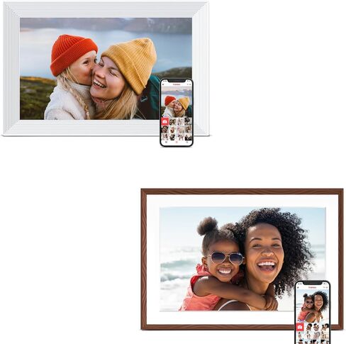 Digital Picture Frame 2 Pack, 10.1 inch Frameo Digital Frame WiFi, 1280*800 IPS HD Touchscreen, 32GB Storage, Instant Share Pictures Video, Smart Photo Frame Electronic, Gifts for Mom, House Warming in Kuwait