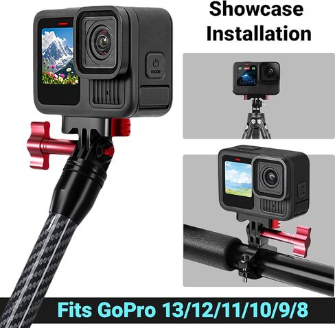 حامل بمزلاج مغناطيسي لـ Gopro، مع مقعد بديل سفلي معدني متوافق مع كاميرا Gopro Hero 13 12 11 10 9 8 MAX2 in Kuwait