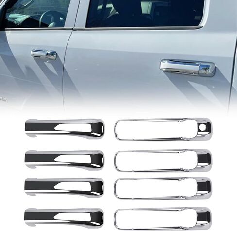 sportuli 4 Sets Black Door Handle Covers Compatible with 2013-2018 Dodge RAM 1500 2500 3500, 2019-2024 RAM 1500 Classic and 2005-2010 Jeep Grand Cherokee and Jeep Commander, Without Smart Key Hole in Saudi Arabia