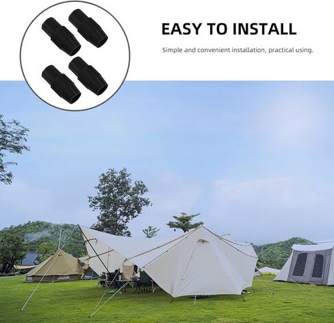 MERRYHAPY 4pcs Canopy Rod Locking Adapter Set, 22mm to 19mm Round Tube Extension Connectors for Camping Tent Poles and Photography Light Stands, Wind-Resistant Telescopic Attachment in Kuwait