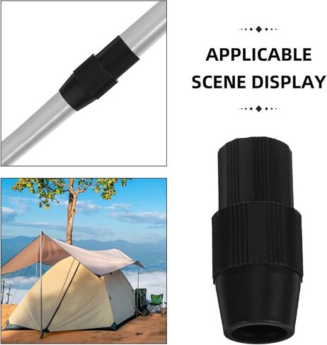 MERRYHAPY 4pcs Canopy Rod Locking Adapter Set, 22mm to 19mm Round Tube Extension Connectors for Camping Tent Poles and Photography Light Stands, Wind-Resistant Telescopic Attachment in Kuwait